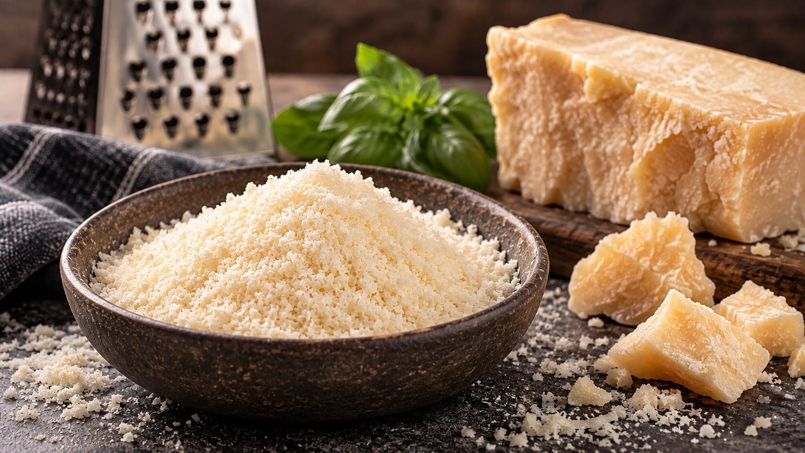 Commercial grated Parmesan